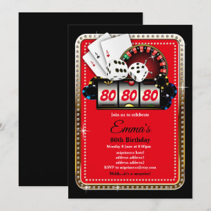 Poker Playing Card, Casino Party einladen Einladung
