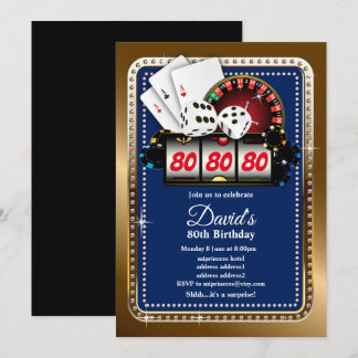 Poker Playing Card, Casino Party einladen Einladung