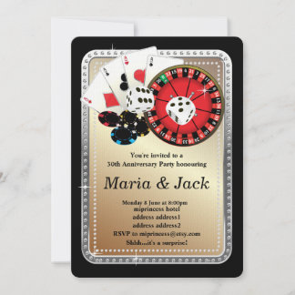 Poker Playing Card, Casino Party einladen Einladung