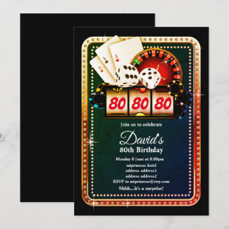 Poker Playing Card, Casino Party einladen Einladung