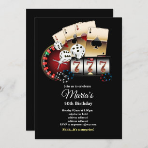 Poker Playing Card, Casino Party einladen Einladung
