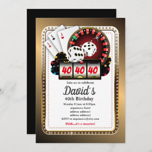 Poker Playing Card, Casino Party einladen Einladung