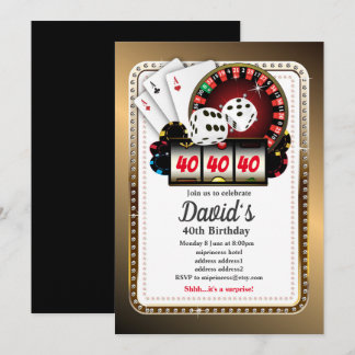Poker Playing Card, Casino Party einladen Einladung