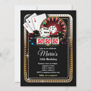 Poker Playing Card, Casino Party einladen Einladung