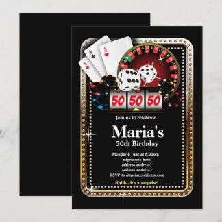 Poker Playing Card, Casino Party einladen Einladung