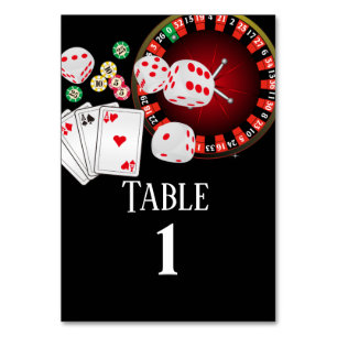 Poker Playing Card, Casino Party Tischnummer