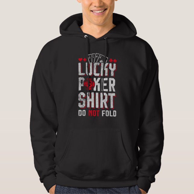 Poker PokerFace Pokerspieler Hoodie (Vorderseite)