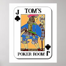 Poker Poster - Anpassbar - Jack von Clubs