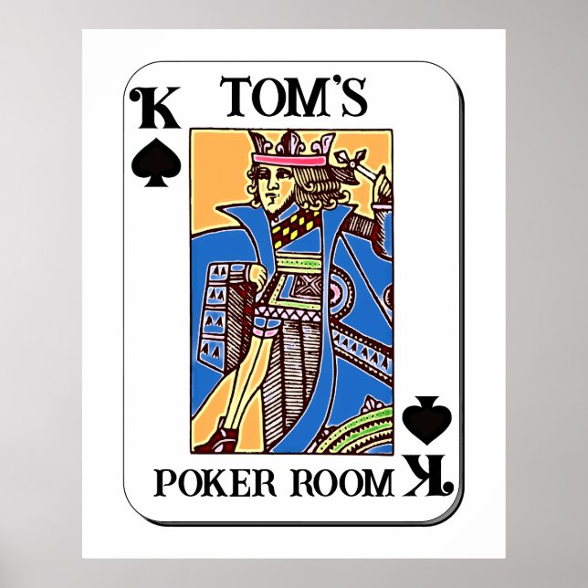 Poker Poster - Anpassbar - König der Spades (Vorne)