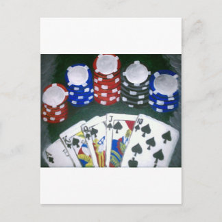 Poker Postkarte