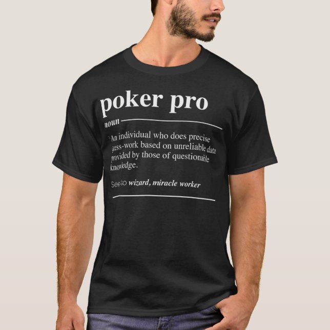 Poker-Profi-Definition Lustiges Substantiv T-Shirt (Vorderseite)