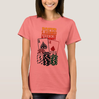 Poker Queen - Zwei Aces und Chips T-Shirt