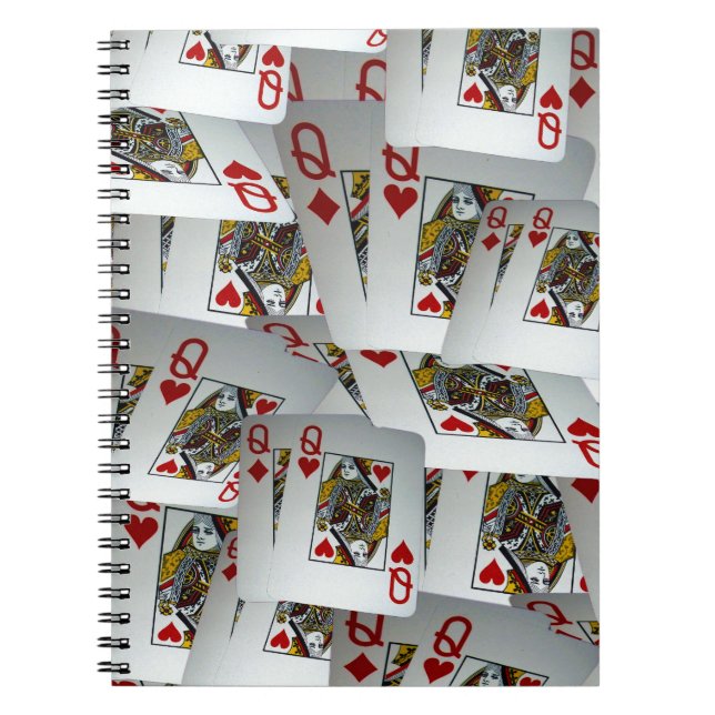 Poker Queens Design Notizblock (Vorderseite)
