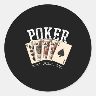 Poker Runder Aufkleber