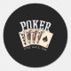 Poker Runder Aufkleber (Vorderseite)