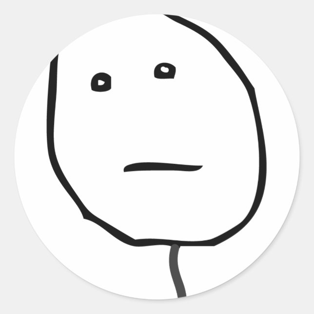 Poker Runder Aufkleber (Vorderseite)