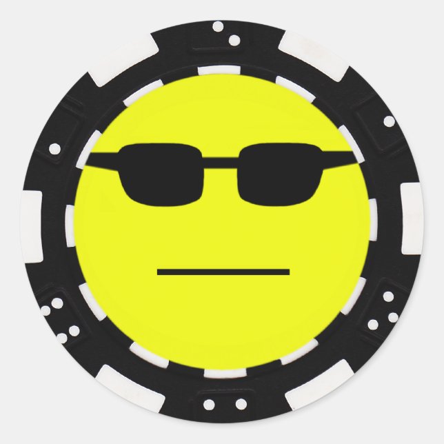 Poker Runder Aufkleber (Vorderseite)