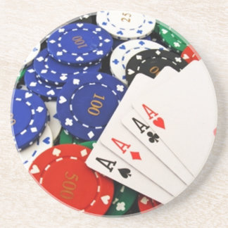 Poker Sandstein Untersetzer