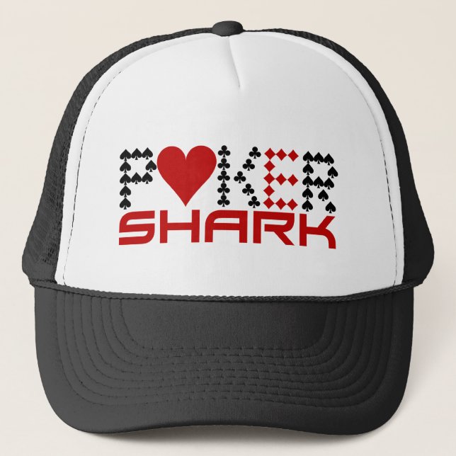 Poker Shark hat Truckerkappe (Vorderseite)