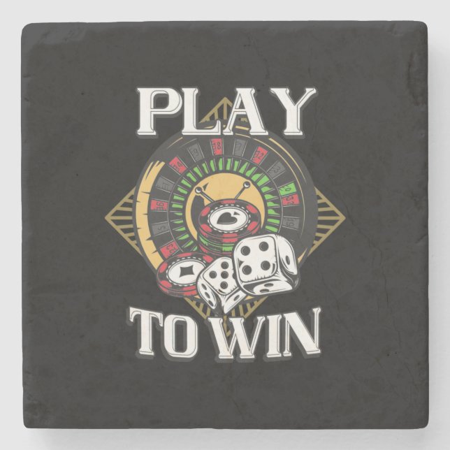 Poker spielen zu gewinnen steinuntersetzer (Vorderseite)