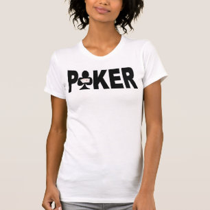 POKER Spieler-Damen-Unterhemd T-Shirt