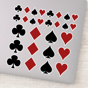 Poker-Spieler-Spieler-Spielkarte-Anzüge Las Vegas Aufkleber
