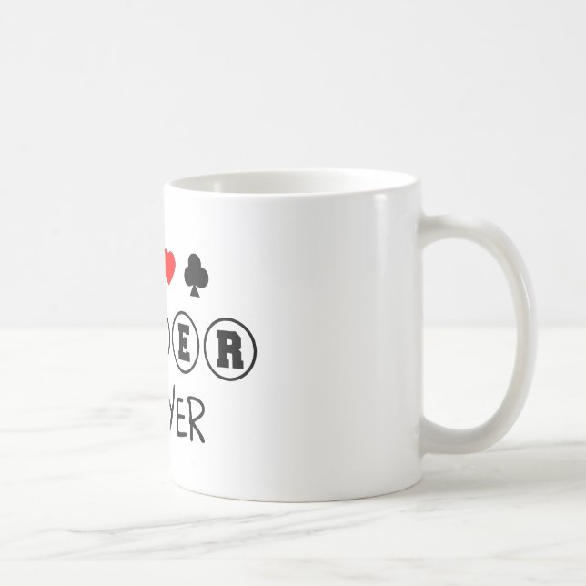 Poker-Spieler-Tasse Kaffeetasse (Rechts)