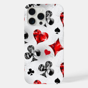 Poker Spieler Zocker Spielkartenfarben Las Vegas iPhone 15 Pro Max Hülle