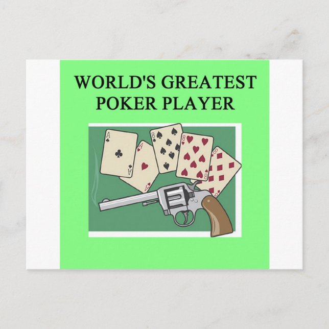 Poker-Spielerwitz Postkarte (Vorderseite)