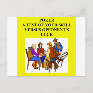 Poker-Spielerwitz Postkarte