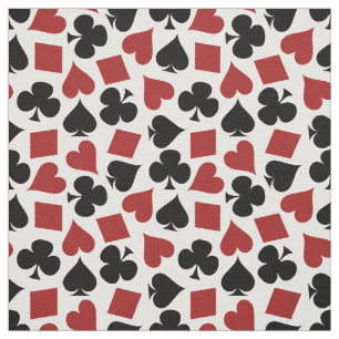 Poker-Spielkarte-Anzugs-Muster Stoff