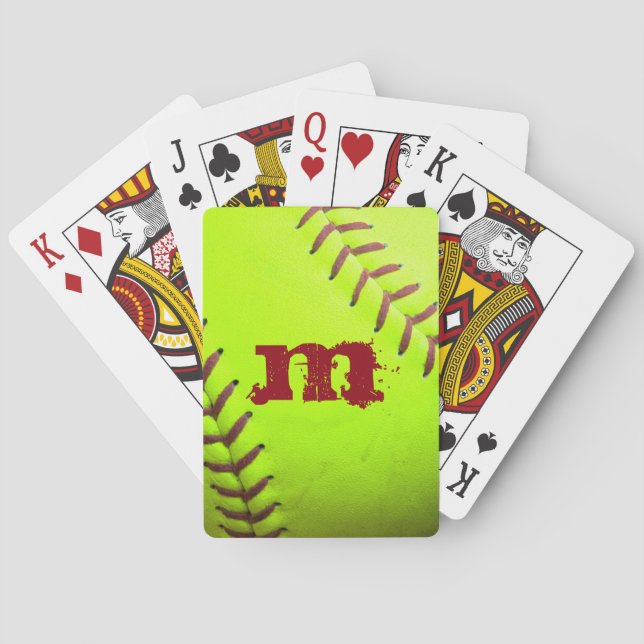 Poker-Spielkarten der Softball-gelber schneller Spielkarten (Rückseite)