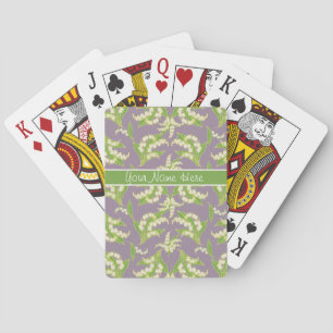 Poker-Spielkarten: Maiglöckchen, malvenfarben Spielkarten
