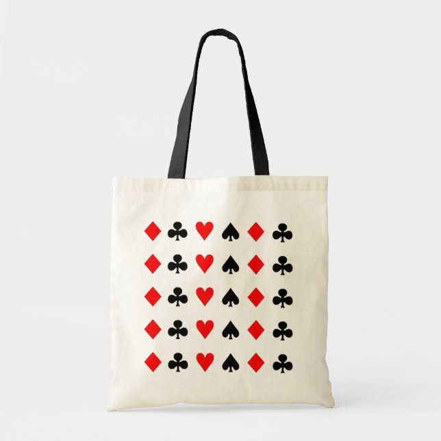 Poker-Spielkarten-Symbole Tragetasche (Vorne)
