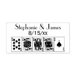 Poker Straight Flush Pik Platzierungskarte Begleit Permastempel
