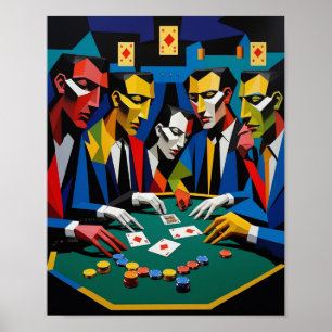 Poker-Strategie Abstrakte Geometrie Poster