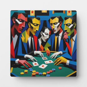 Poker-Strategie Abstrakte Geometrische Kunst Fotoplatte