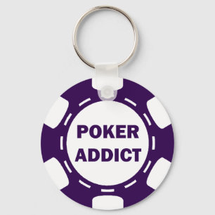 POKER-SÜCHTIG-POKER-CHIP SCHLÜSSELANHÄNGER