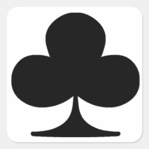 Poker Suite Club Quadratischer Aufkleber