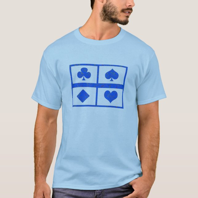 Poker-Symbol-Kunst - Fanclub - Mehrfarbenwahlen T-Shirt (Vorderseite)