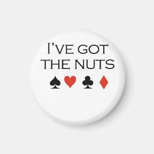 Poker-T - Shirts: "Ich habe Nüsse " Magnet
