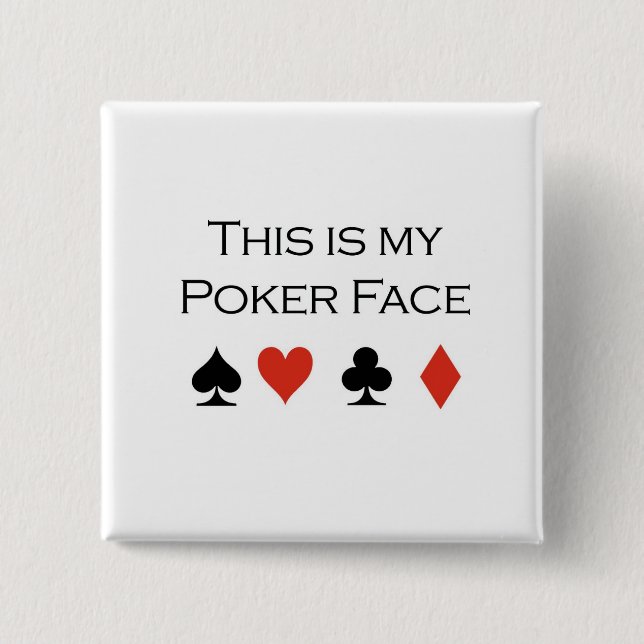 Poker-T - Shirts: "Pokergesicht" "dieses ist mein Button (Vorderseite)