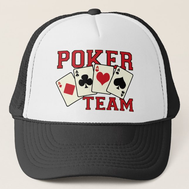 Poker-Team-Hut Truckerkappe (Vorderseite)