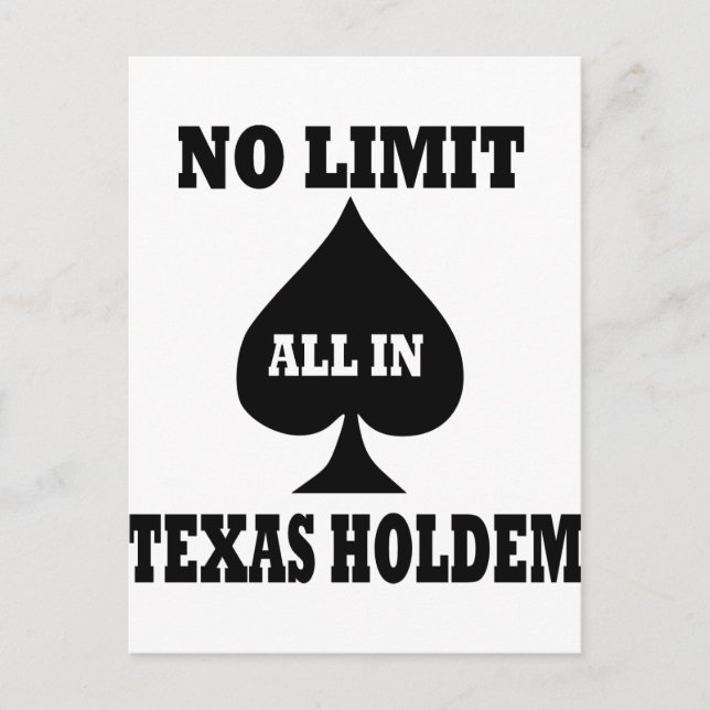 Poker - Texas Holdem Postkarte (Vorderseite)