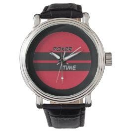 Poker Time Red Black Armbanduhr