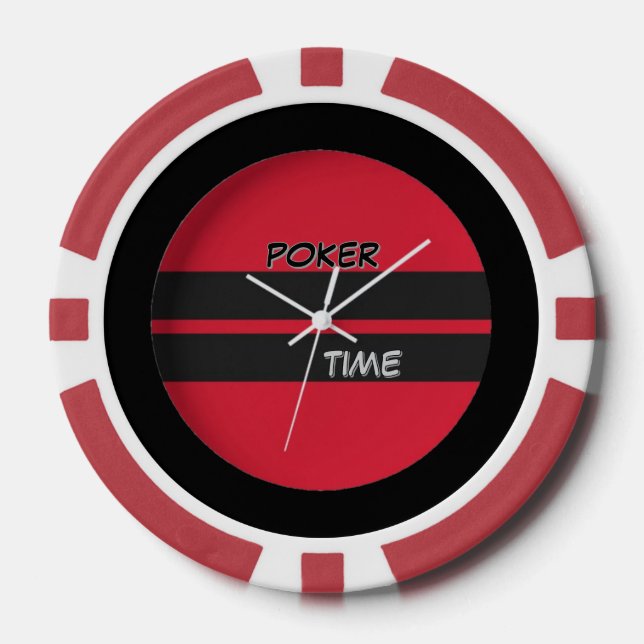 Poker Time Red Black Pokerchips (Vorderseite)