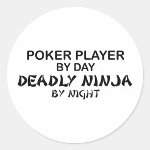 Poker tödliches Ninja bis zum Nacht Runder Aufkleber