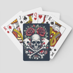 Poker-Totenschädel Spielkarten