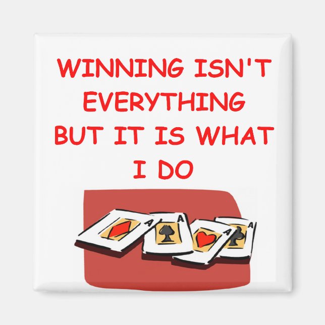 Poker und Kartenspieler Magnet (Vorne)