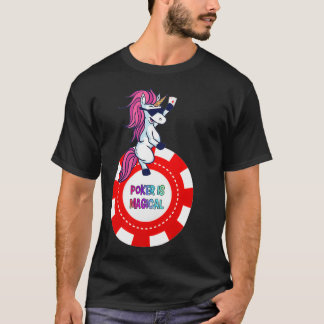 Poker Unicorn T Poker Player Einhorn Lover Geschen T-Shirt